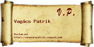 Vagács Patrik névjegykártya